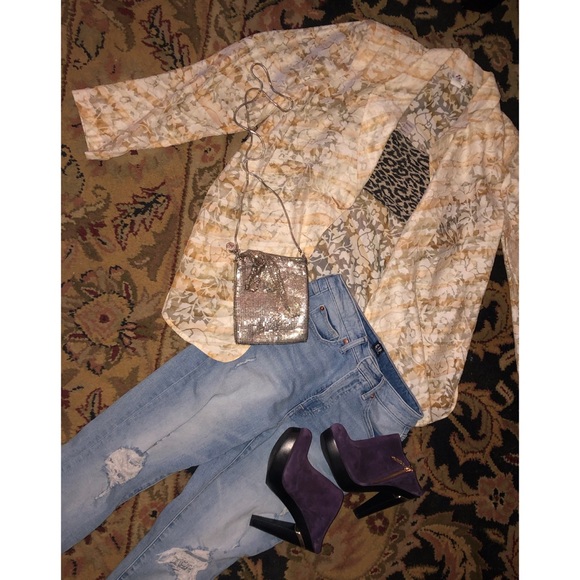 I.C. Collection vintage burnout blazer - Picture 8 of 10